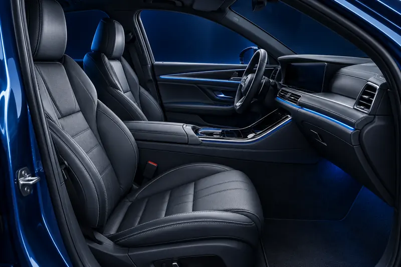 Illustration of a clean leather vehicle interior